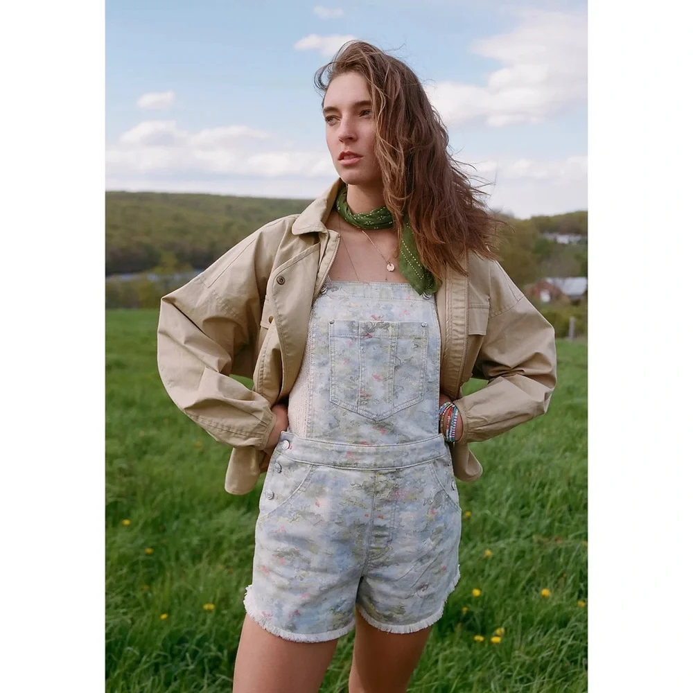 Anthropologie Pilco Cut-Off Short Overalls NWT SZ 32 - Picture 2 of 12